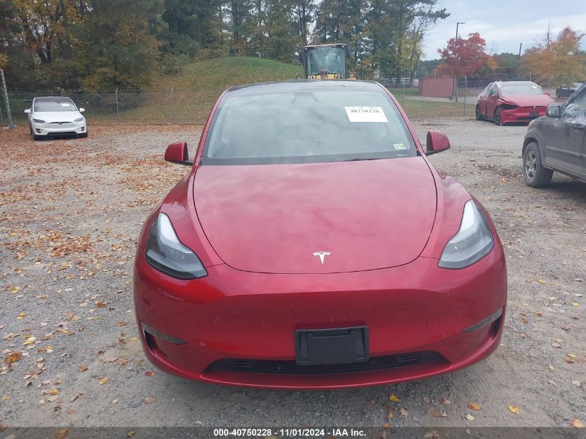 2024 Tesla Model Y Long Range Dual Motor All-Wheel Drive VIN: 7SAYGDEE6RA310761 Lot: 40750228