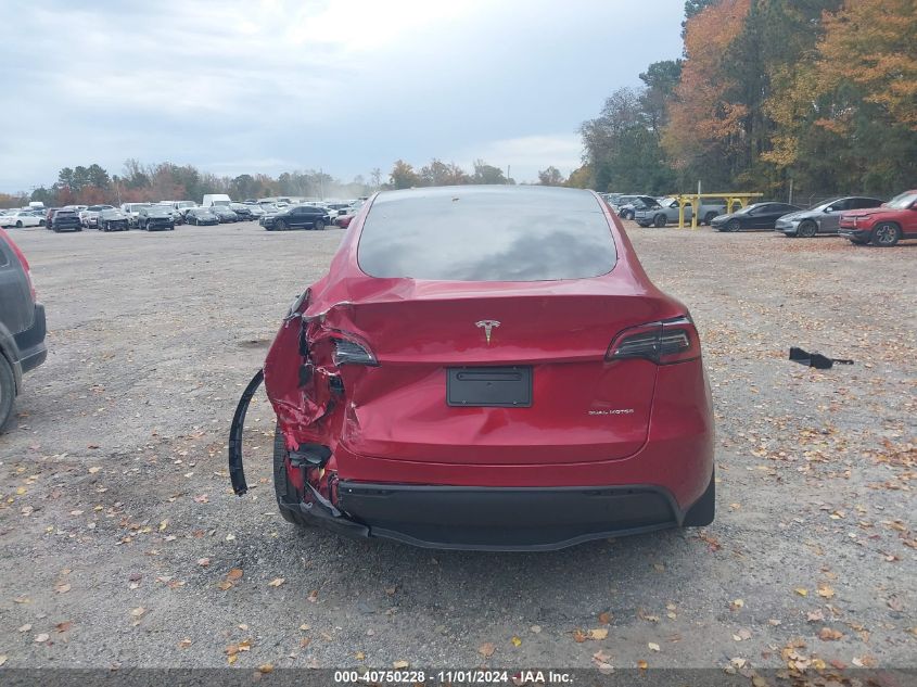 2024 Tesla Model Y Long Range Dual Motor All-Wheel Drive VIN: 7SAYGDEE6RA310761 Lot: 40750228