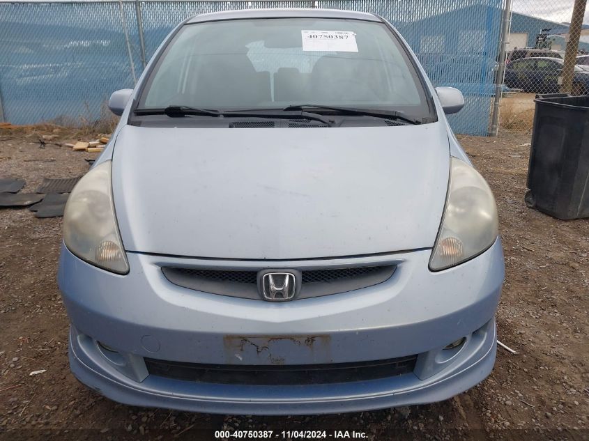 2008 Honda Fit Sport VIN: JHMGD38688S027930 Lot: 40750387