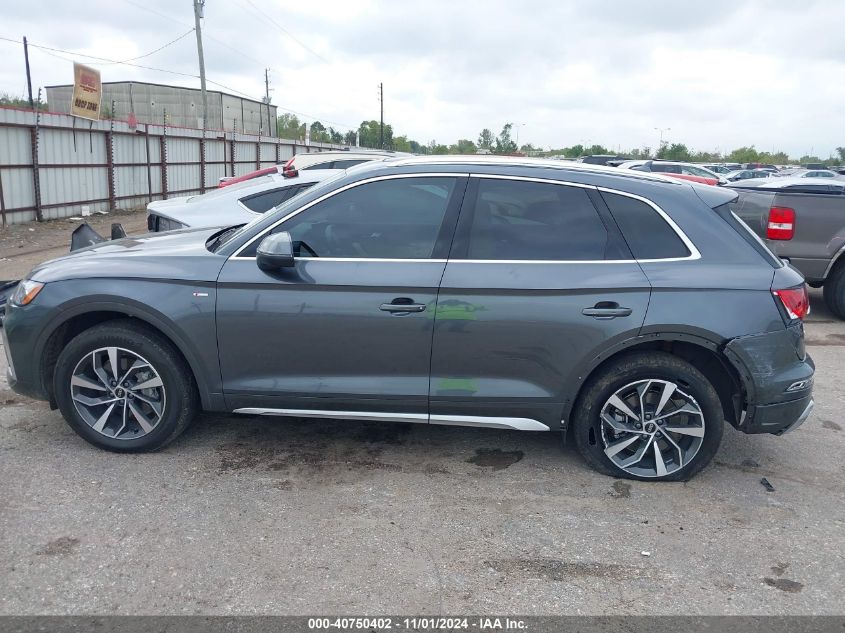 2022 Audi Q5 Premium Plus 45 Tfsi S Line Quattro S Tronic VIN: WA1EAAFY1N2089511 Lot: 40750402