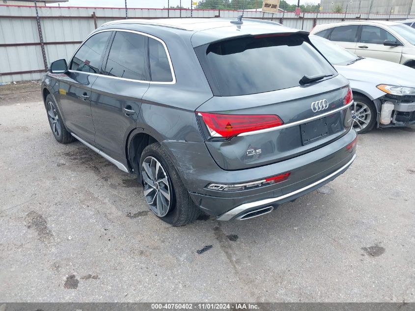 2022 Audi Q5 Premium Plus 45 Tfsi S Line Quattro S Tronic VIN: WA1EAAFY1N2089511 Lot: 40750402