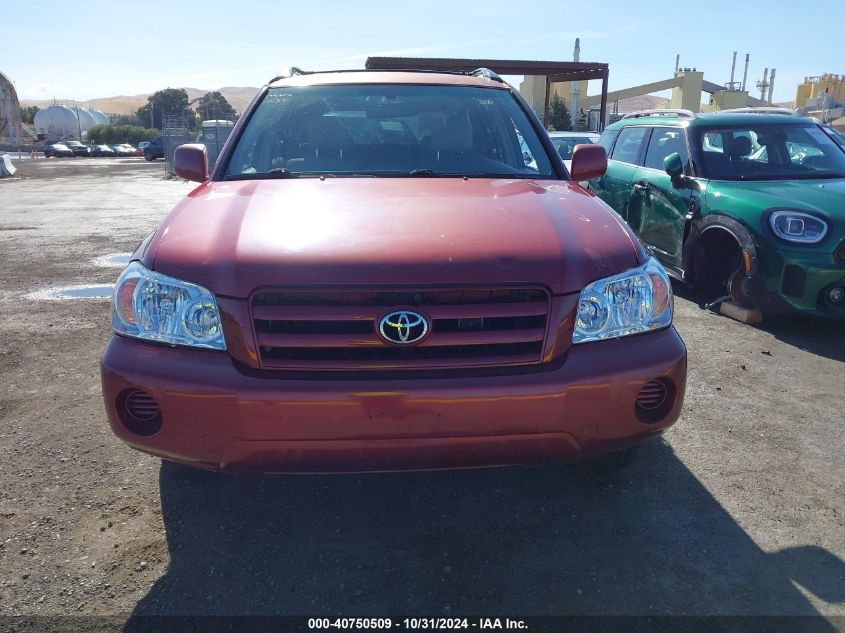 2006 Toyota Highlander V6 VIN: JTEDP21A660096107 Lot: 40750509