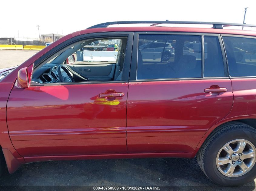 2006 Toyota Highlander V6 VIN: JTEDP21A660096107 Lot: 40750509