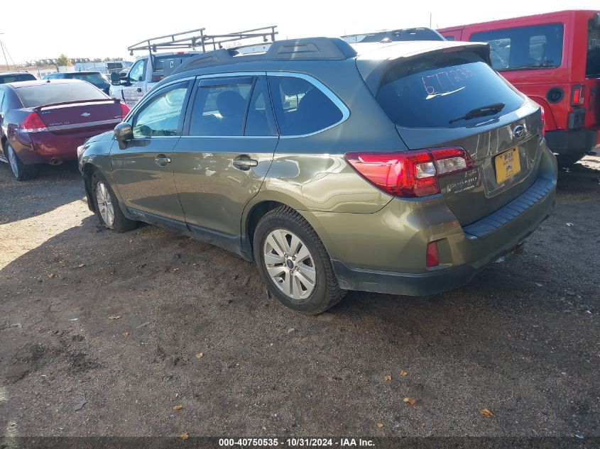 2015 Subaru Outback 2.5I Premium VIN: 4S4BSBFC7F3263511 Lot: 40750535