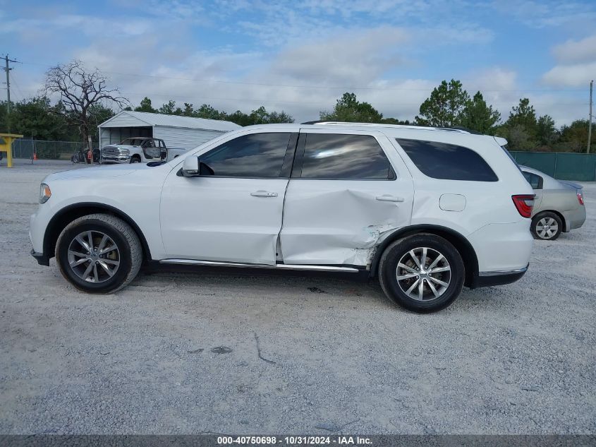 2016 Dodge Durango Limited VIN: 1C4RDHDG7GC314870 Lot: 40750698