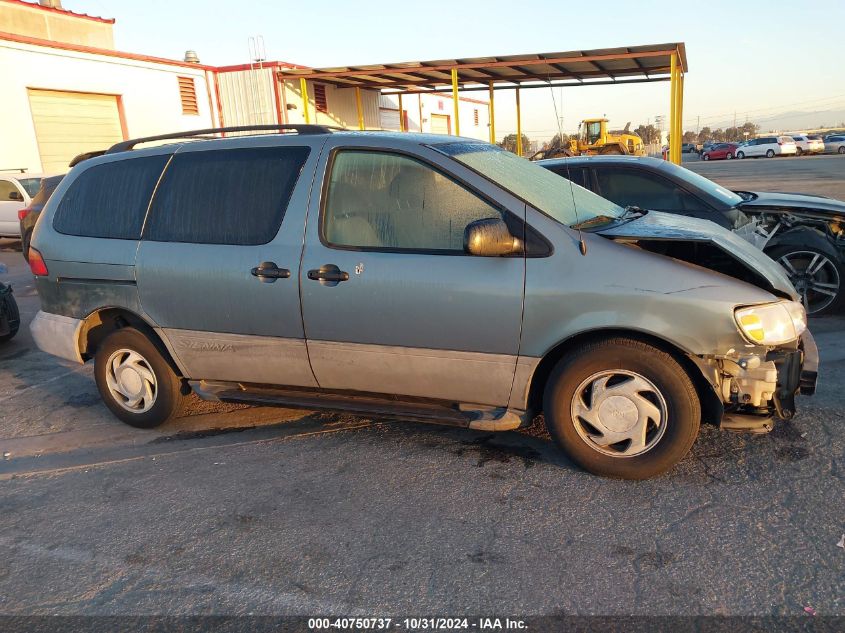 2000 Toyota Sienna Le VIN: 4T3ZF13C3YU288539 Lot: 40750737