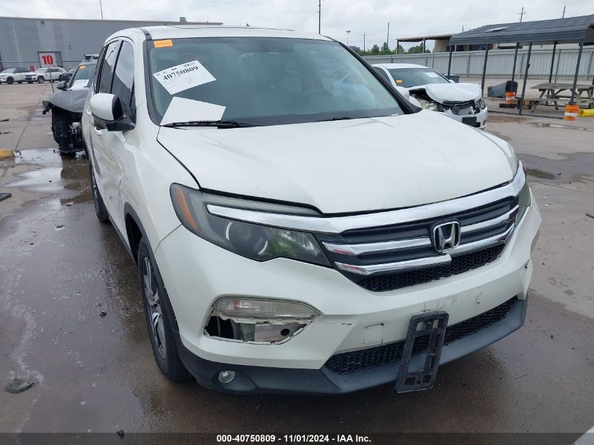 2016 Honda Pilot Ex-L VIN: 5FNYF5H87GB022825 Lot: 40750809