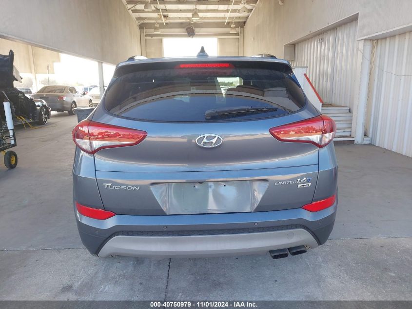 2017 Hyundai Tucson Limited VIN: KM8J3CA28HU537535 Lot: 40750979