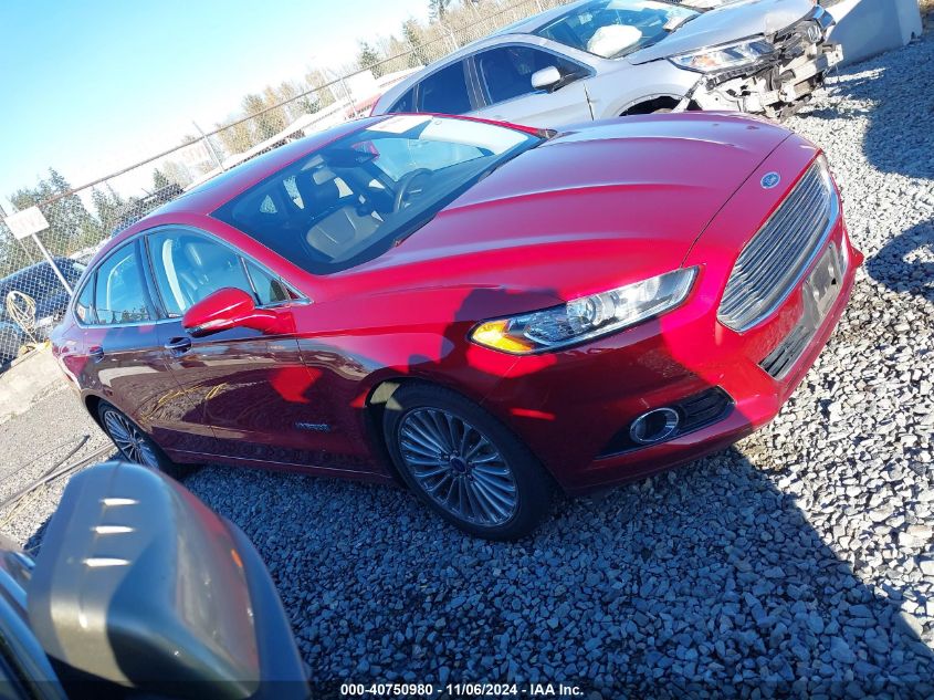 2014 Ford Fusion Hybrid Titanium VIN: 3FA6P0RU9ER103734 Lot: 40750980