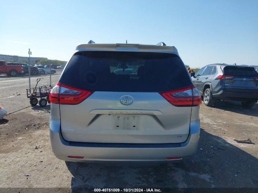 2020 Toyota Sienna Le VIN: 5TDKZ3DC2LS071707 Lot: 40751009