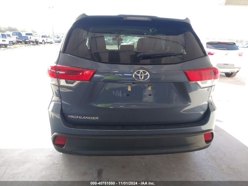 2019 Toyota Highlander Le VIN: 5TDZZRFHXKS332171 Lot: 40751050