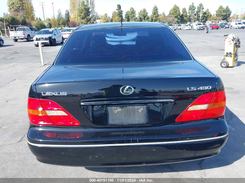 2001 Lexus Ls 430 VIN: JTHBN30F310038922 Lot: 40751100