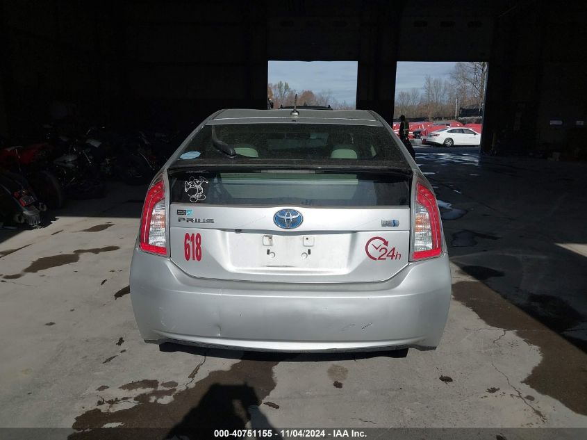 2012 Toyota Prius Three VIN: JTDKN3DU8C1555947 Lot: 40751155