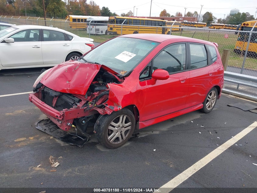 2008 HONDA FIT VIN: JHMGD37648S007465