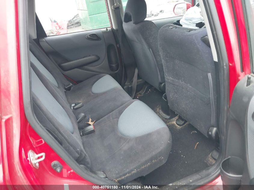 2008 HONDA FIT VIN: JHMGD37648S007465