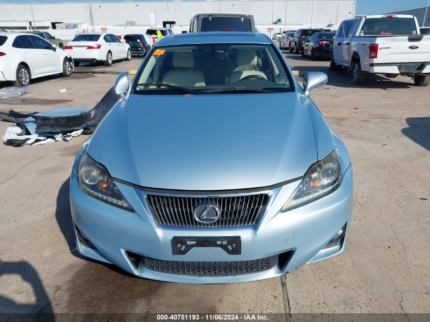 2012 Lexus Is 250 VIN: JTHBF5C22C5182596 Lot: 40751193