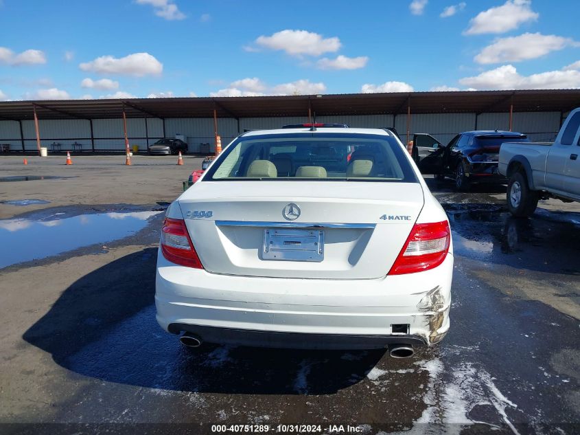 2011 Mercedes-Benz C 300 Luxury 4Matic/Sport 4Matic VIN: WDDGF8BB4BR137604 Lot: 40751289