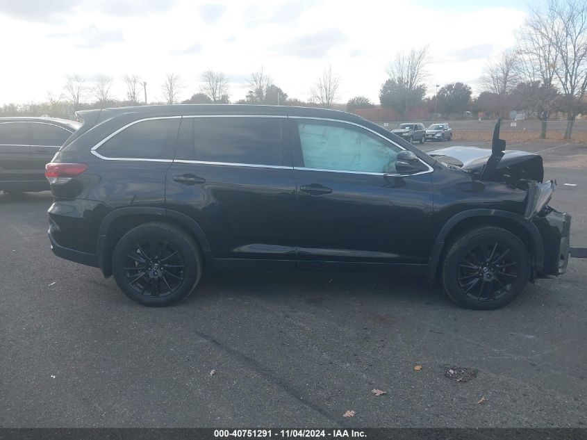 2019 Toyota Highlander Se VIN: 5TDJZRFH2KS604029 Lot: 40751291