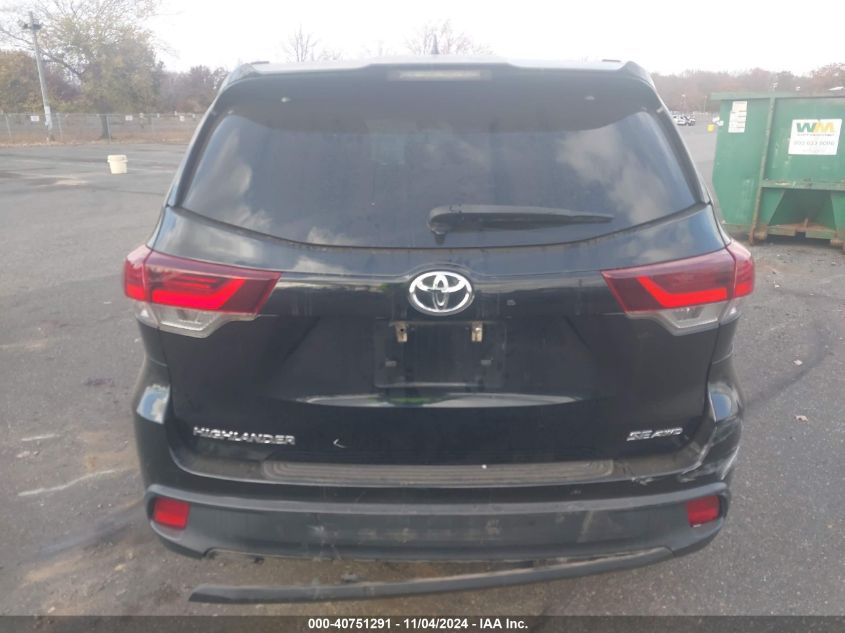 2019 Toyota Highlander Se VIN: 5TDJZRFH2KS604029 Lot: 40751291