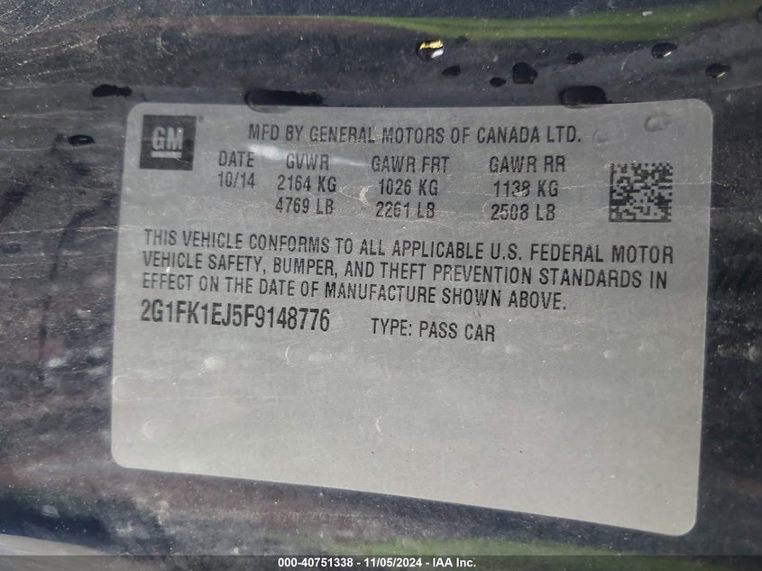 2015 Chevrolet Camaro 2Ss VIN: 2G1FK1EJ5F9148776 Lot: 40751338