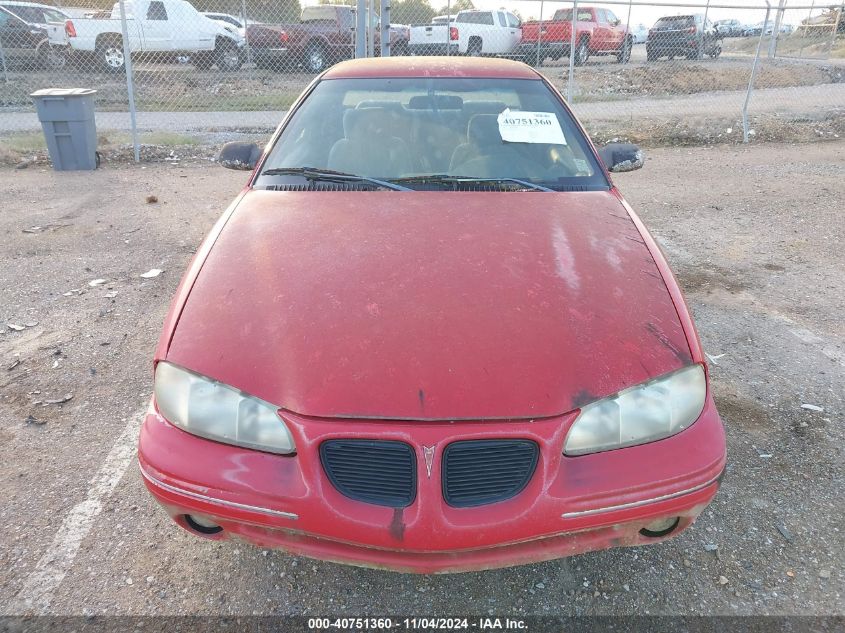 1998 Pontiac Grand Am Se VIN: 1G2NE12MXWC710029 Lot: 40751360