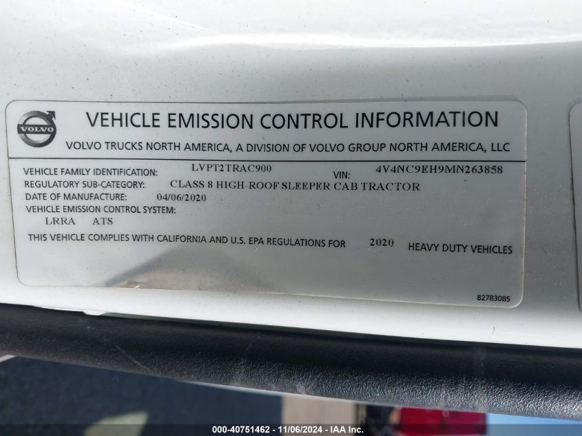 2021 Volvo VNL - 4V4NC9EH9MN263858