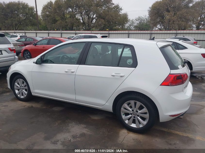 2015 Volkswagen Golf Tdi S 4-Door VIN: 3VWRA7AU3FM040669 Lot: 40751525