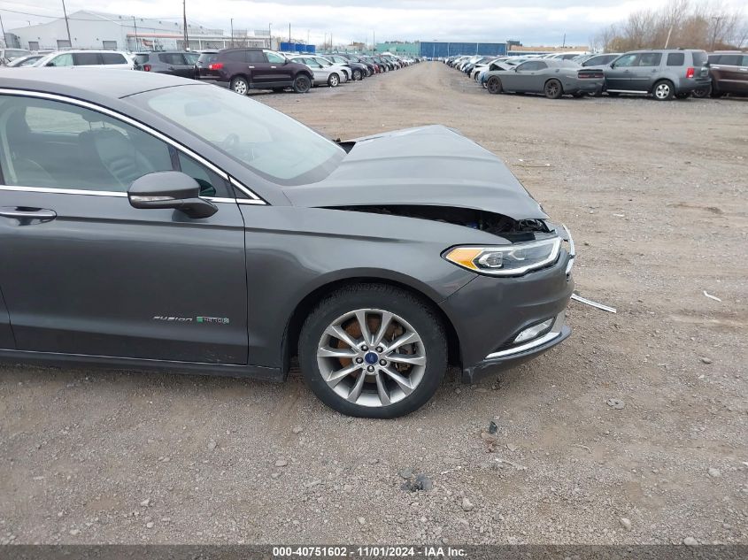 2017 Ford Fusion Energi Se Luxury VIN: 3FA6P0PUXHR138824 Lot: 40751602