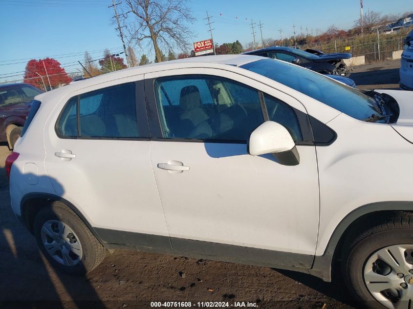 2018 Chevrolet Trax Ls VIN: 3GNCJKSB2JL388526 Lot: 40751608