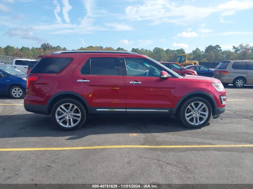 2016 Ford Explorer Limited VIN: 1FM5K7F86GGA55359 Lot: 40751629