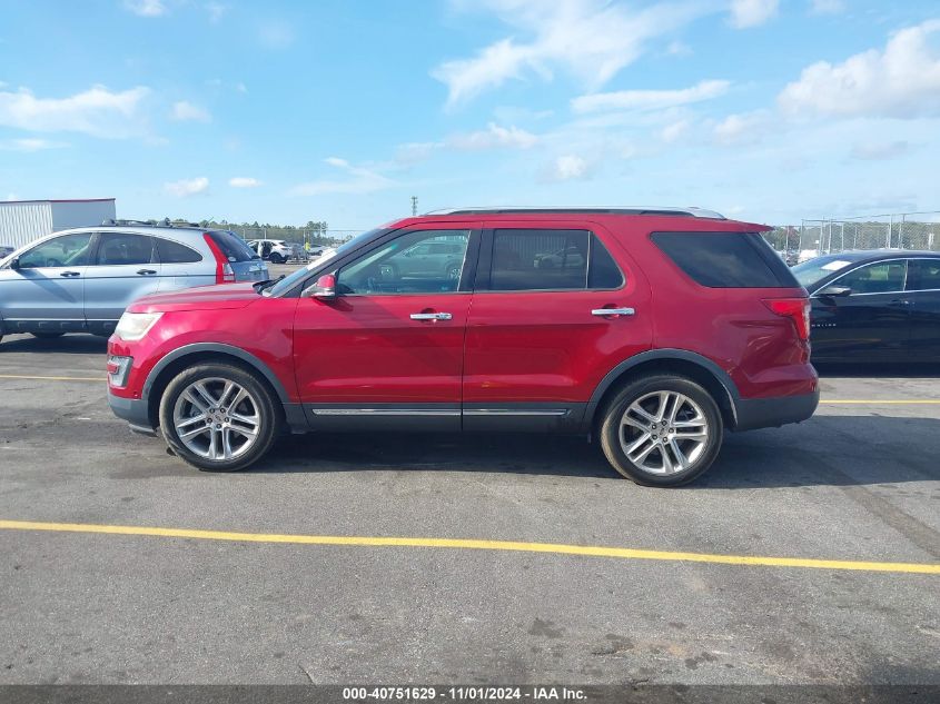 2016 Ford Explorer Limited VIN: 1FM5K7F86GGA55359 Lot: 40751629