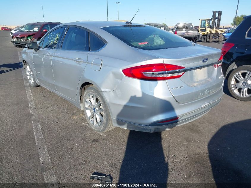 2017 Ford Fusion Hybrid S VIN: 3FA6P0UU4HR196609 Lot: 40751698