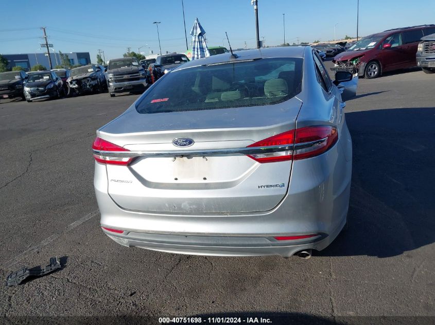 2017 Ford Fusion Hybrid S VIN: 3FA6P0UU4HR196609 Lot: 40751698