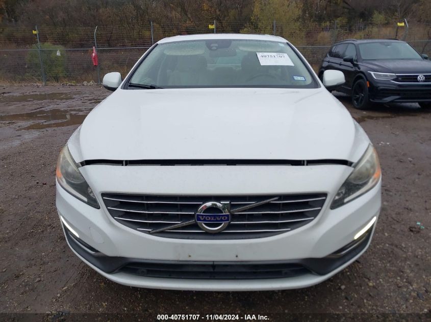 2014 Volvo S60 T5/T5 Platinum/T5 Premier/T5 Premier Plus VIN: YV1612FS8E1290236 Lot: 40751707