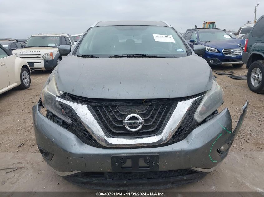 2018 Nissan Murano Sl VIN: 5N1AZ2MH8JN1760 Lot: 40751814