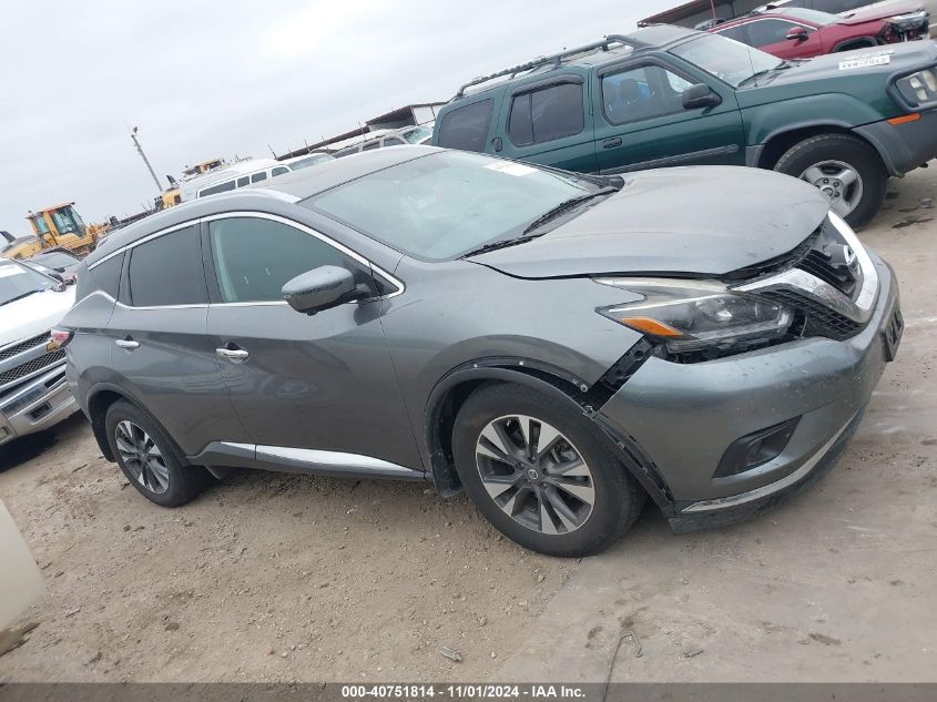 2018 Nissan Murano Sl VIN: 5N1AZ2MH8JN1760 Lot: 40751814