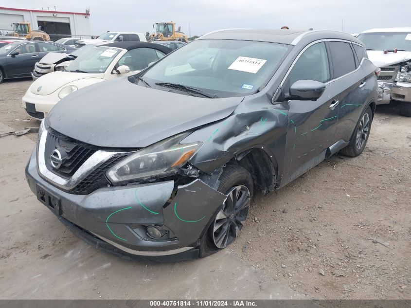 VIN 5N1AZ2MH8JN176090 2018 Nissan Murano, SL no.2