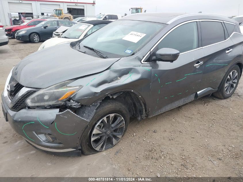 2018 Nissan Murano Sl VIN: 5N1AZ2MH8JN1760 Lot: 40751814