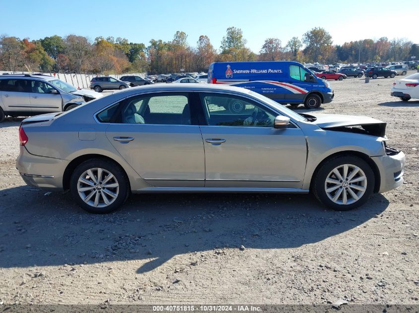 2013 Volkswagen Passat 2.5L Sel VIN: 1VWCP7A39DC017293 Lot: 40751815