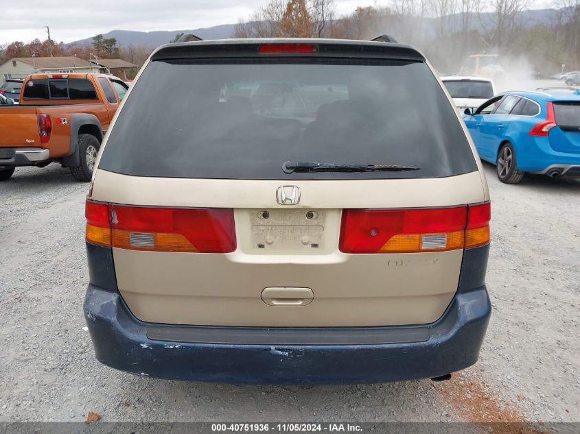 2002 Honda Odyssey Ex-L VIN: 2HKRL18782H568203 Lot: 40751936