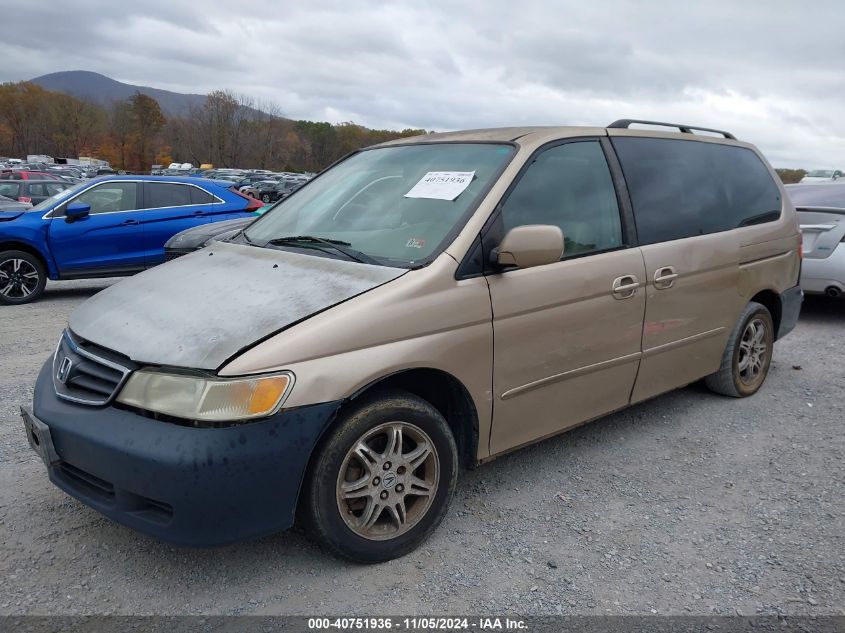 2002 Honda Odyssey Ex-L VIN: 2HKRL18782H568203 Lot: 40751936