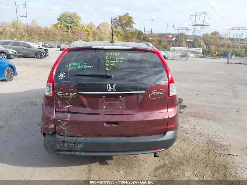 2013 Honda Cr-V Ex-L VIN: 5J6RM4H75DL028654 Lot: 40751990