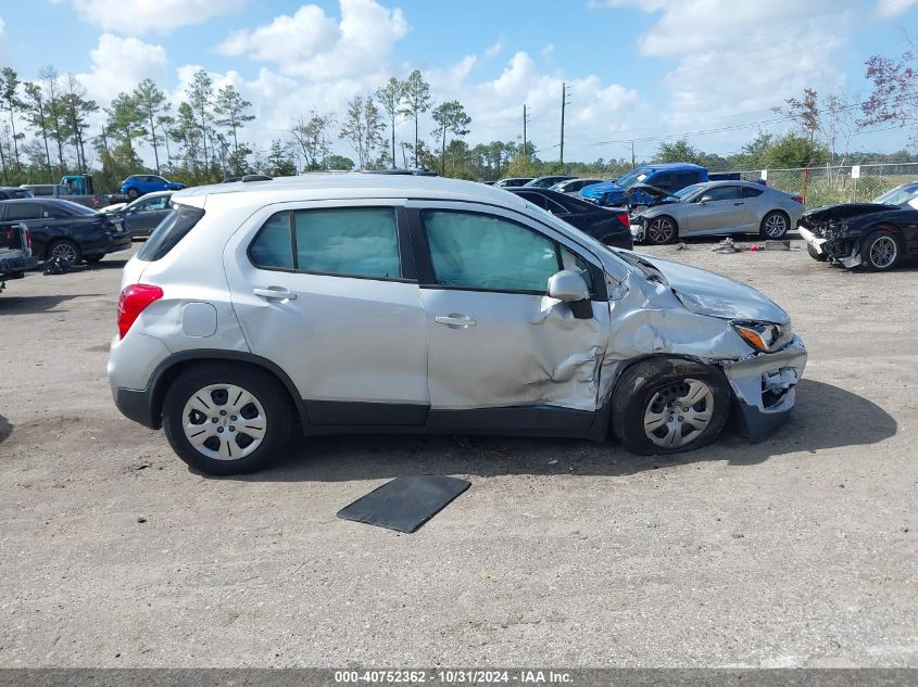 2018 Chevrolet Trax Ls VIN: 3GNCJKSB8JL192963 Lot: 40752362