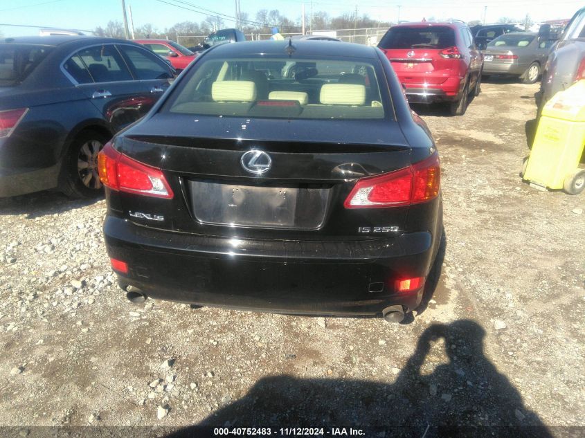 2009 Lexus Is 250 VIN: JTHBK262095101027 Lot: 40752483