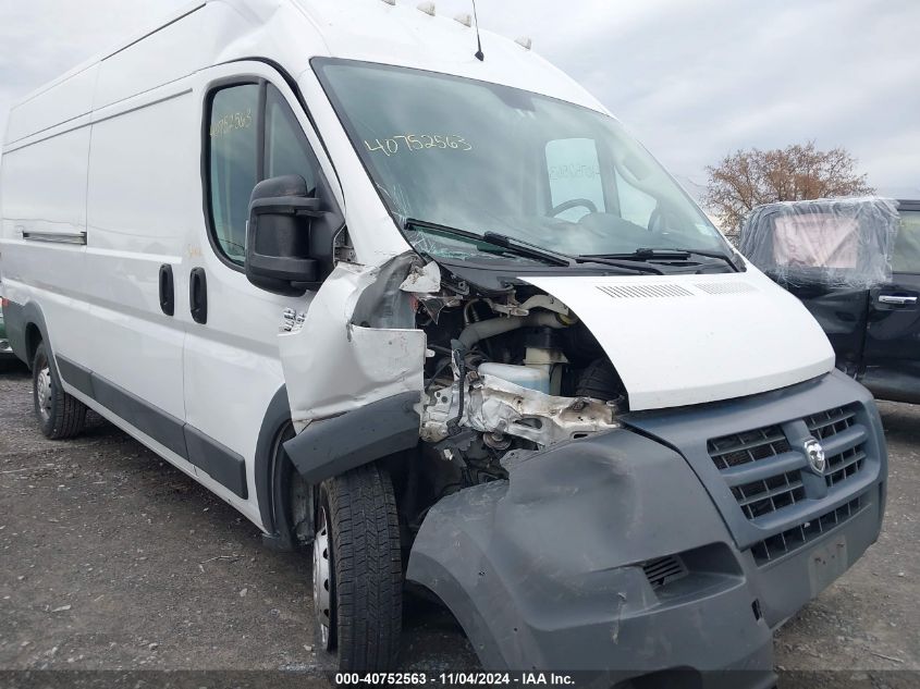 2018 Ram Promaster 3500 Cargo Van High Roof 159 Wb Ext VIN: 3C6URVJG8JE108320 Lot: 40752563