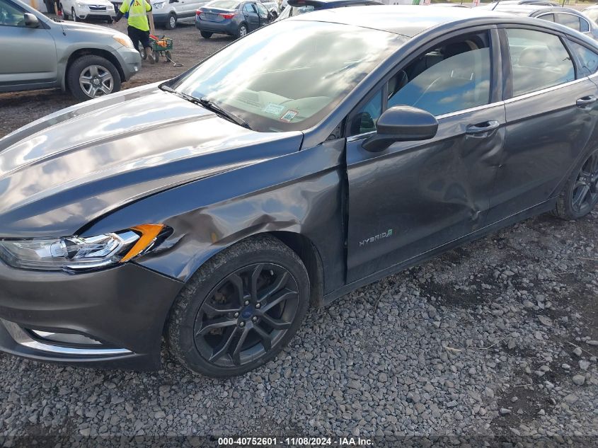 2018 Ford Fusion Hybrid Se VIN: 3FA6P0LU8JR269407 Lot: 40752601