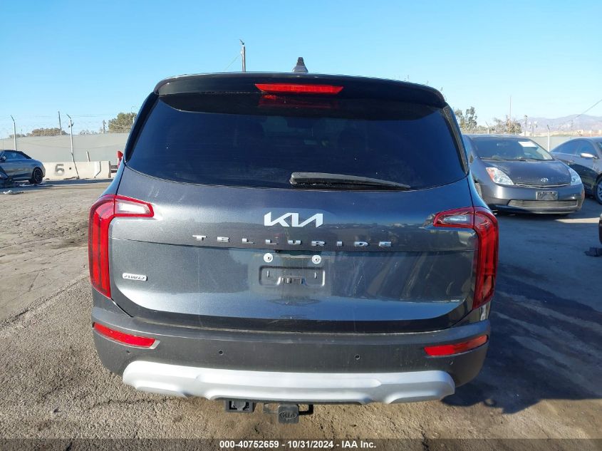 2022 Kia Telluride Lx VIN: 5XYP2DHC6NG252982 Lot: 40752659