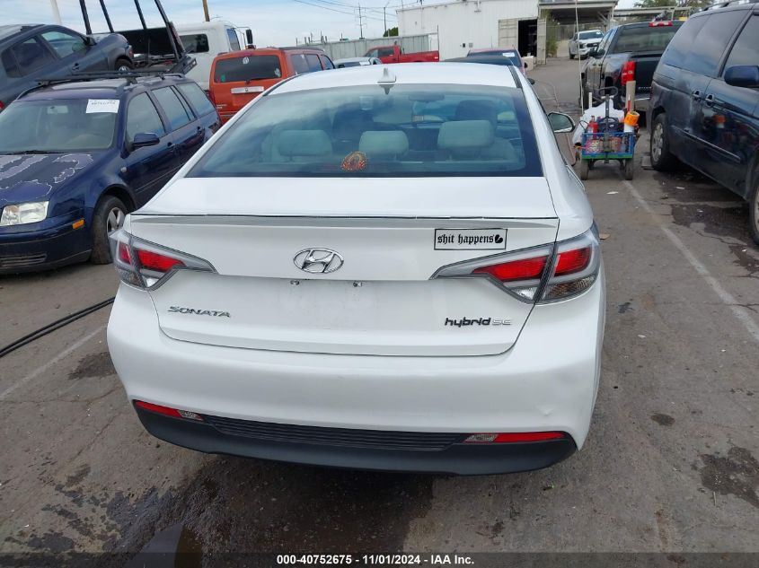 2016 Hyundai Sonata Hybrid Se VIN: KMHE24L15GA037265 Lot: 40752675