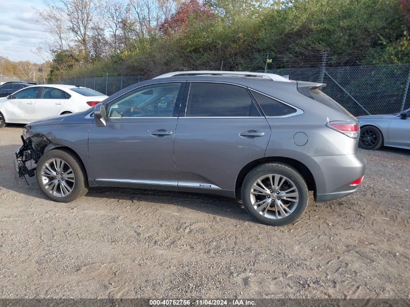 2014 Lexus Rx 450H VIN: JTJBC1BA1E2458554 Lot: 40752756