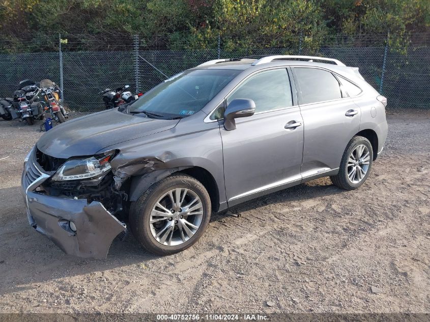 VIN JTJBC1BA1E2458554 2014 Lexus RX, 450H no.2